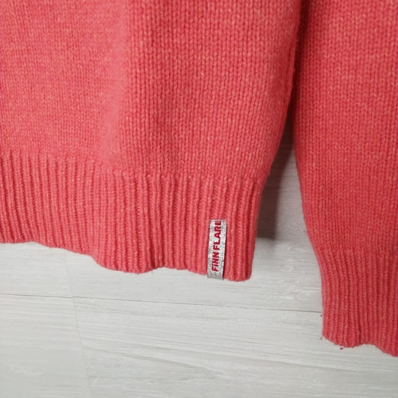 Turtleneck wool sweater chevron print size xs - Picture 2 of 6